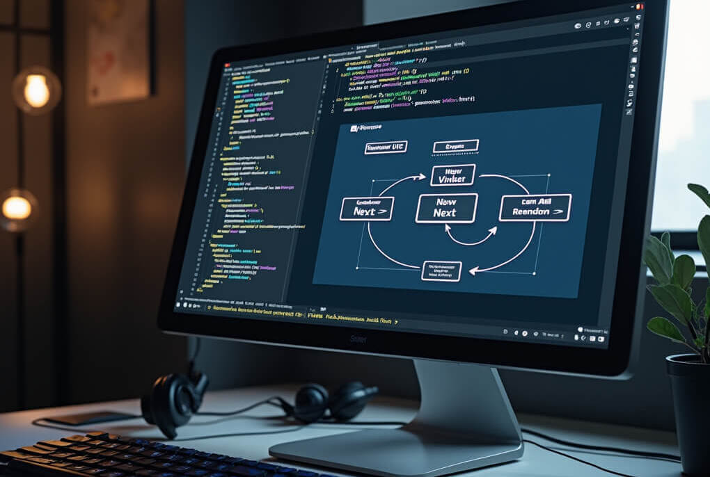 A computer showing Next.js Advanced Tips and Best Practices